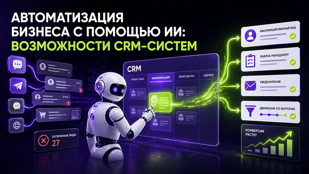 Автоматизация бизнеса с помощью ИИ: возможности CRM-систем