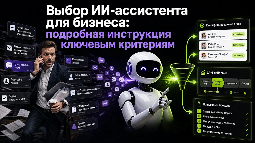 Выбор ИИ-ассистента для бизнеса по ключевым критериям