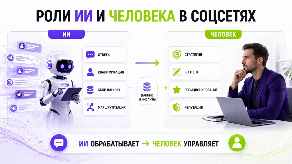 Искусственный интеллект в соцсетях: как снизить нагрузку и увеличить охваты