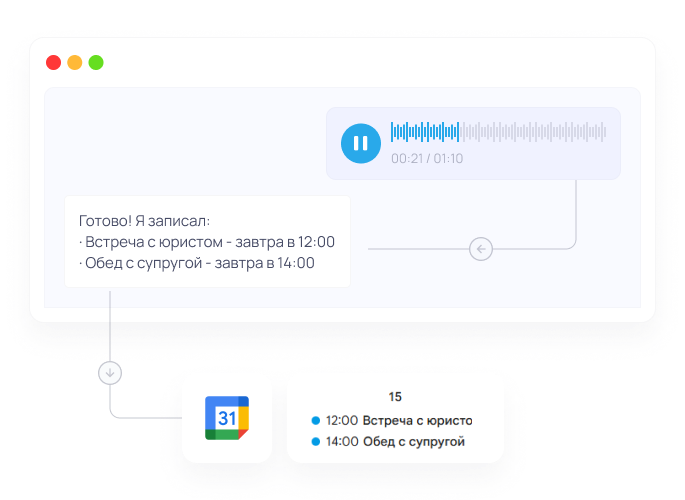 Работает с календарём