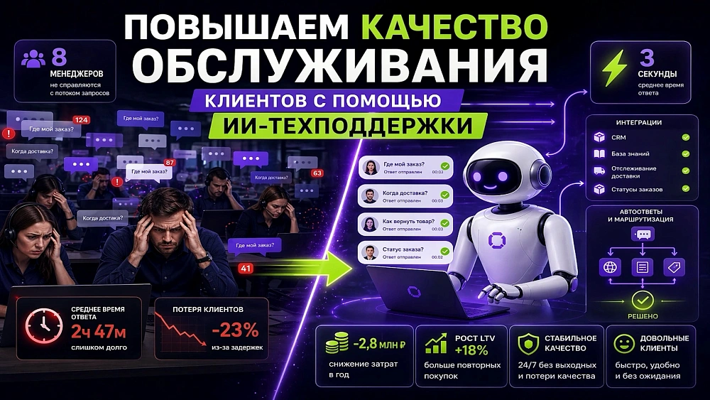 Как ИИ-техподдержка повышает качество обслуживания клиентов