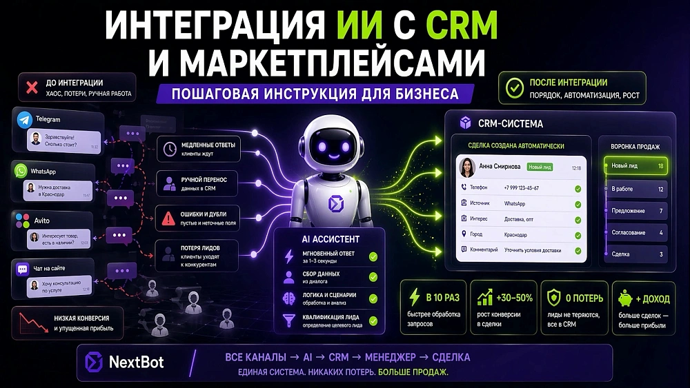 Как интеграция ИИ с CRM упрощает продажи и аналитику