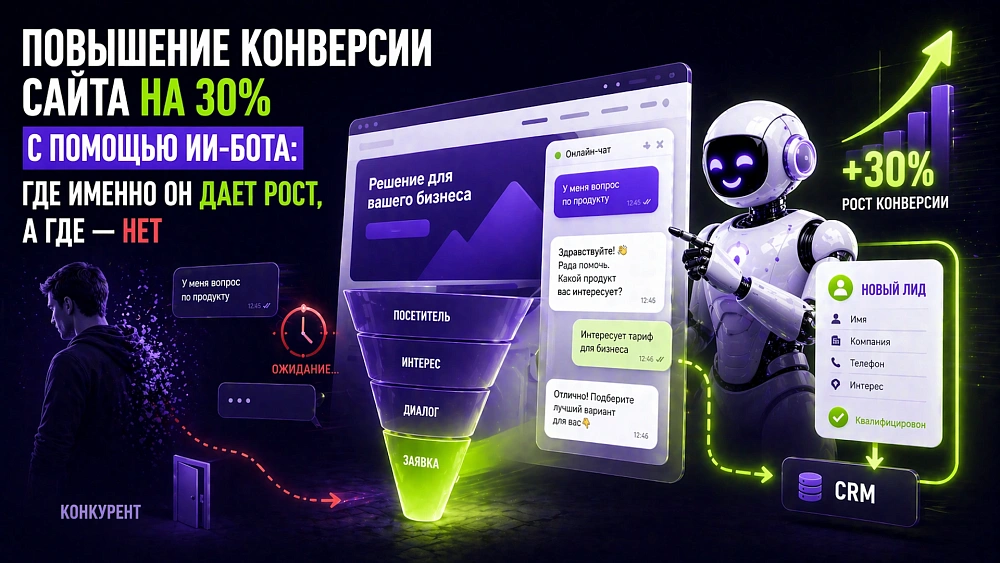 Как повысить конверсию сайта с помощью ИИ-бота
