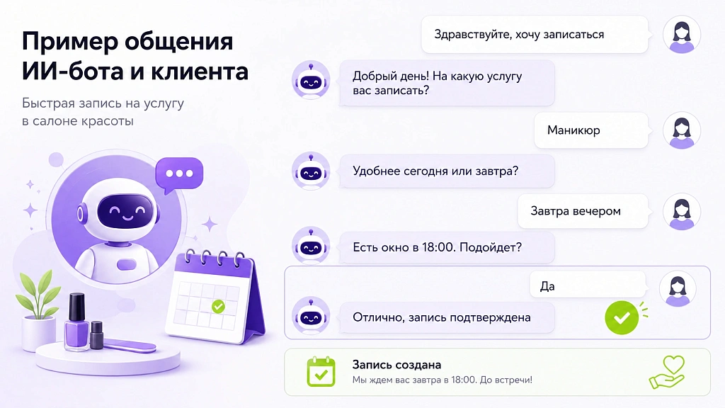 Как работает ИИ-запись клиентов в салоне красоты Как работает ИИ-запись клиентов в салоне красоты