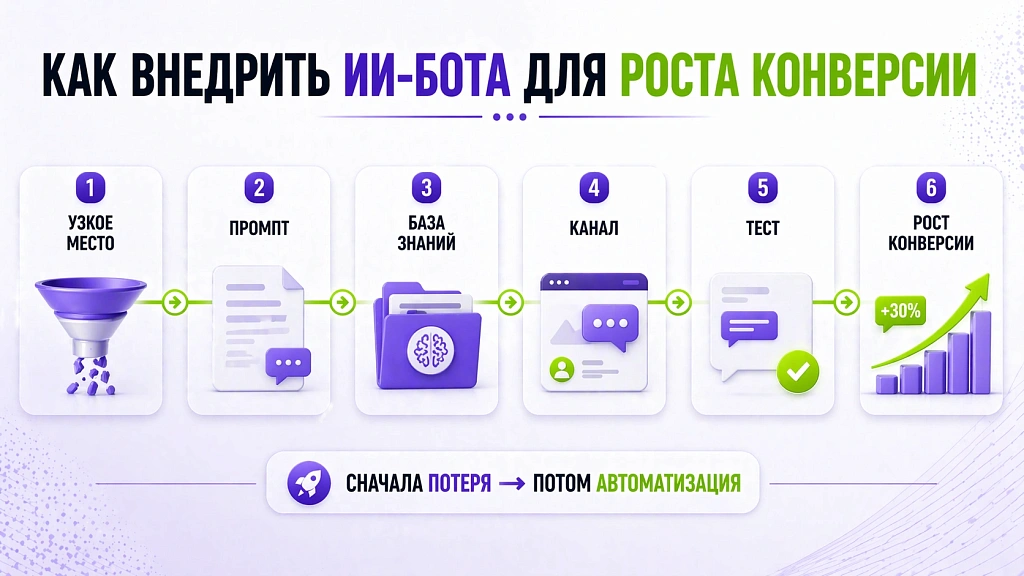 Как повысить конверсию сайта с помощью ИИ-бота