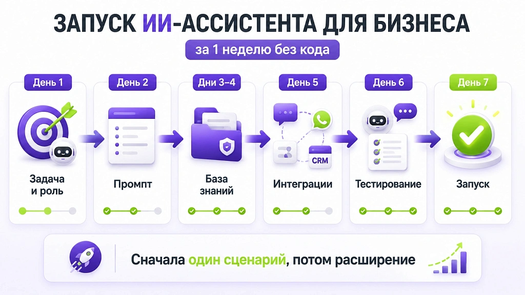 Создание ИИ-ассистента: с нуля до запуска за неделю